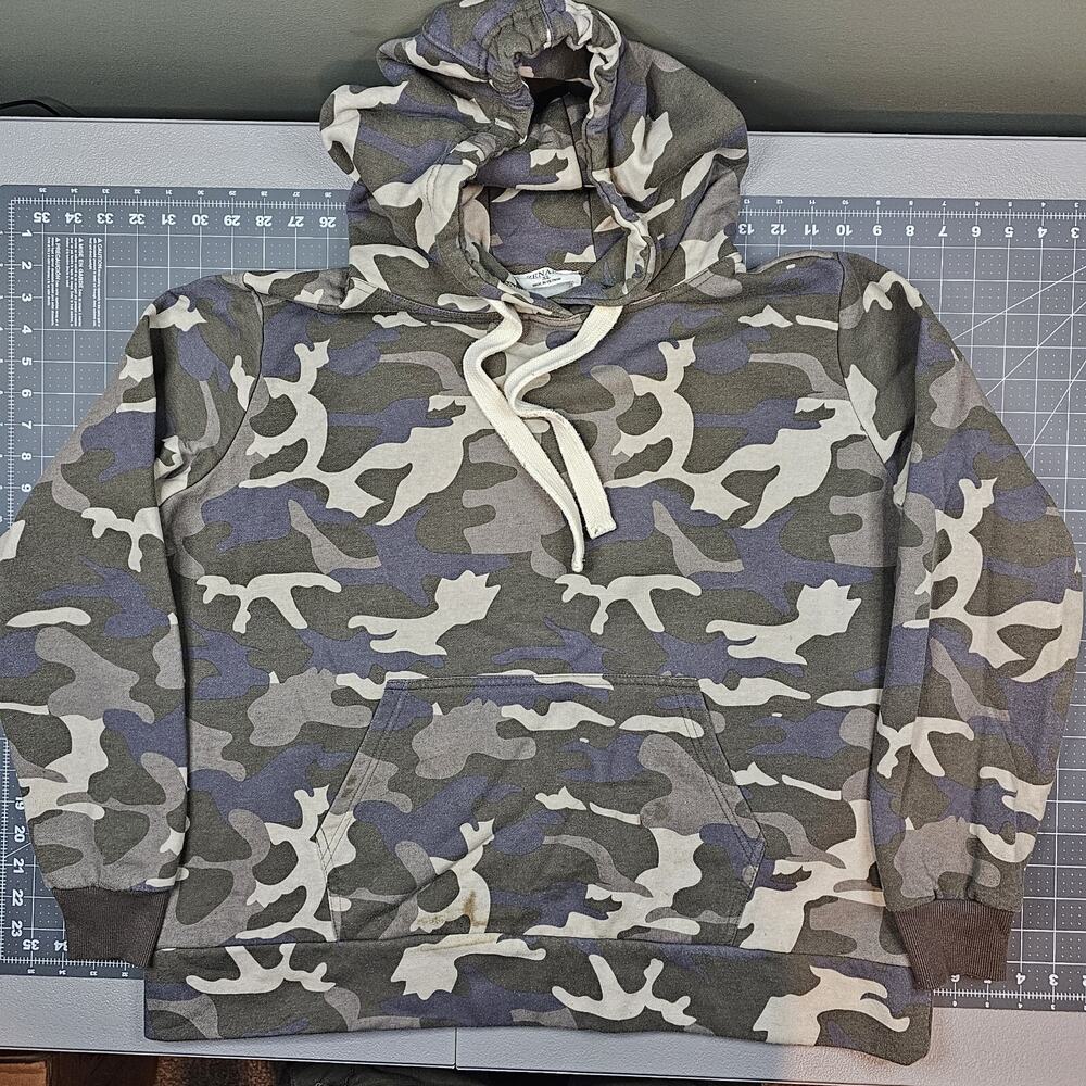 Zenana Hoodie Womens XL Camouflage Loungewear Baggy Loose Y2K Streetwear Skater